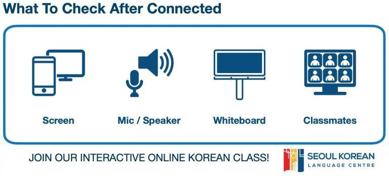 how to use zoom in korean online class