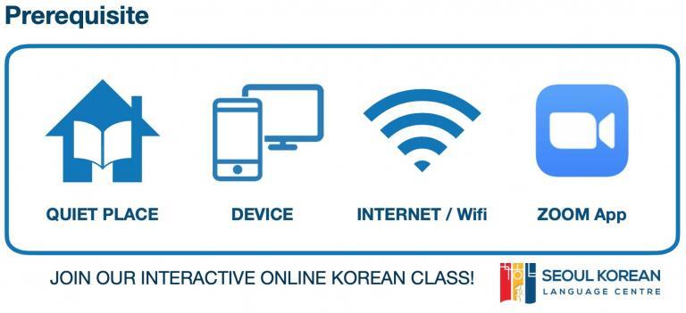 requirement for korean zoom online class