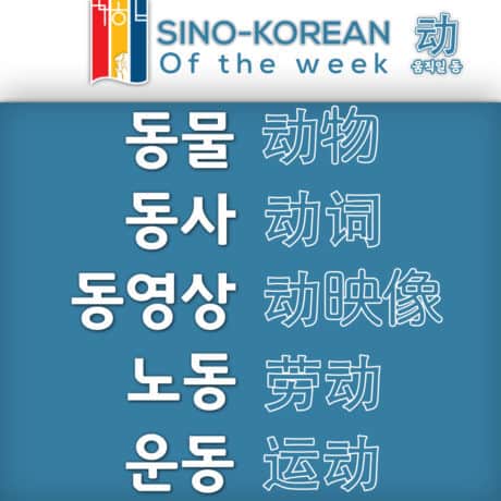 Korean words related to movement