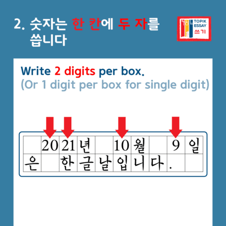 TOPIK Writing rule 2