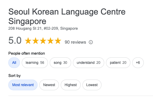best place to learn Korean in Singapore